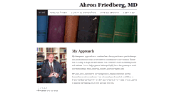 Desktop Screenshot of ahronfriedbergmd.com